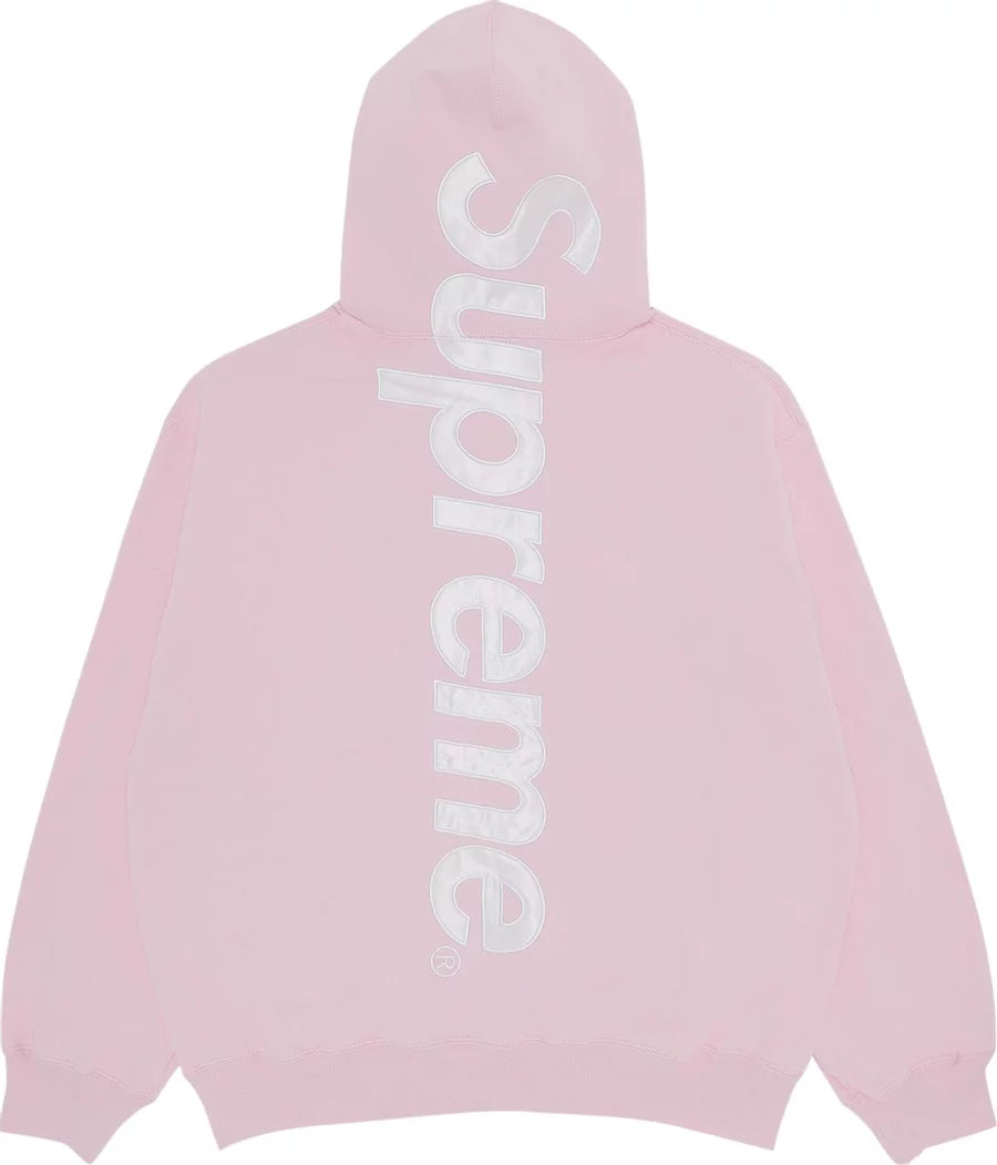 Supreme Satin Appliqué Hooded Sweatshirt (FW23)Light Pink