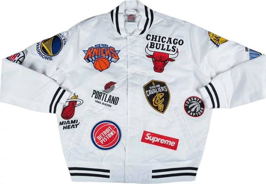 Supreme x Nike x NBA Teams Warm Up Jacket 'White' – GOATED