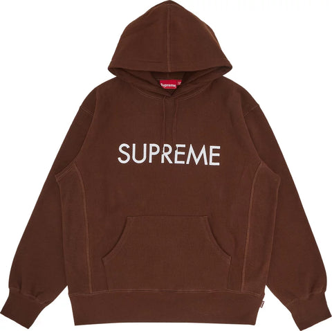 Supreme Capital Hooded SweatshirtDark Brown