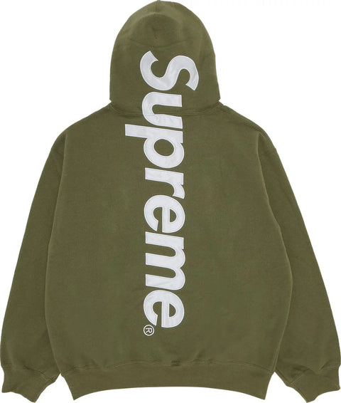 Supreme Satin Appliqué Hooded Sweatshirt (FW23)Light Olive