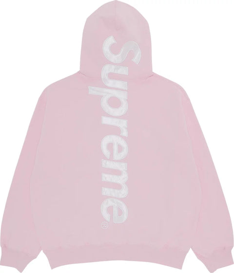 Supreme Satin Appliqué Hooded Sweatshirt (FW23)Light Pink