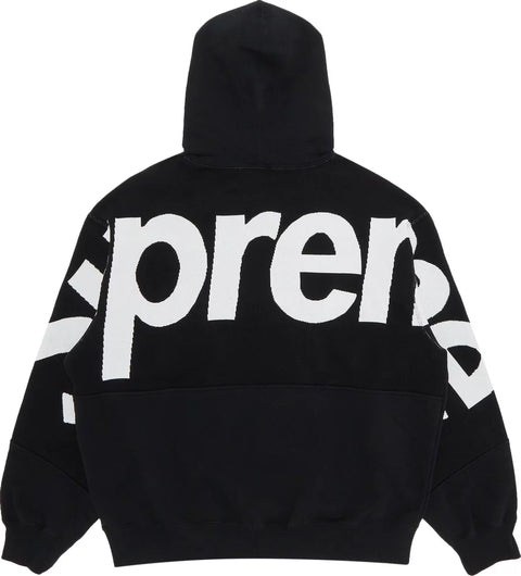 Supreme Big Logo Jacquard Hooded Sweatshirt 'Black'