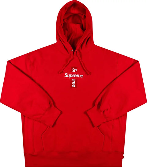 Supreme Cross Box Logo Hooded SweatshirtRed