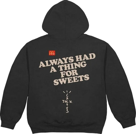 Travis Scott x McDonald's Apple Pie HoodieWashed Black