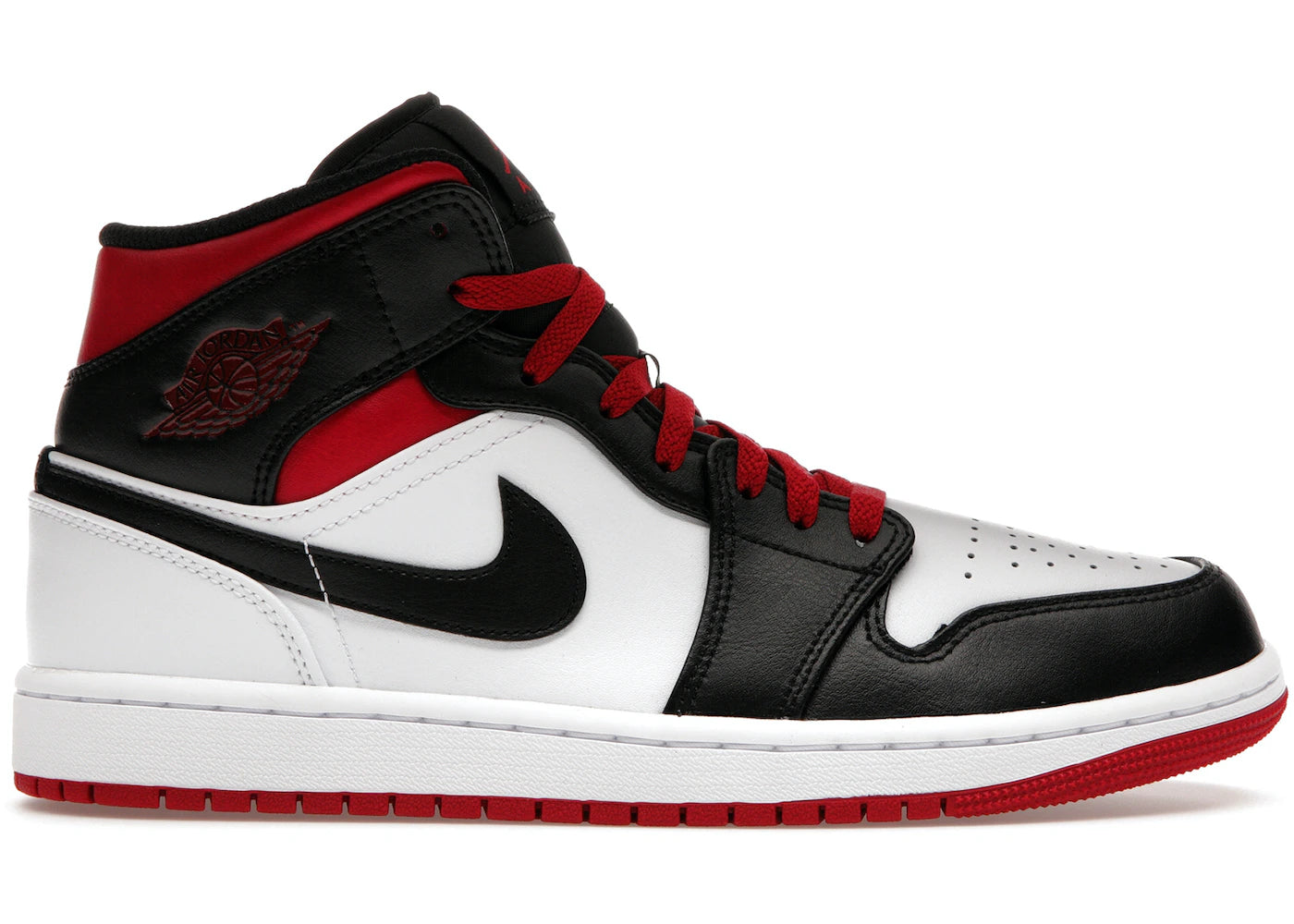 Jordan 1 mid gym red black toe