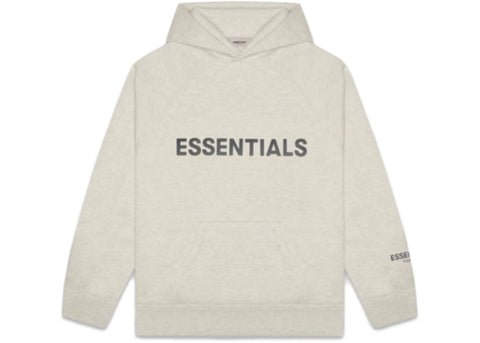 Fear of God Essentials 3D Silicon Applique Pullover Hoodie Oatmeal/Oatmeal Heather/Light Heather Oatmeal