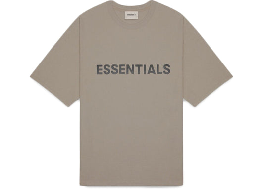 Fear of God Essentials Boxy T-Shirt Applique Logo Taupe