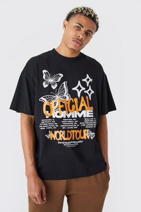 TALL OVERSIZED OFFICIAL GRAFFITI PRINT T-SHIRT