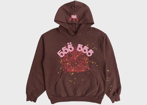 Sp5der Web Hoodie Brown